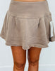 Silken Taupe Icon Hoodie Sweatshirt & Mini Skirt Set (Reg.)