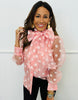 Polka Dot Bliss Organza Blouse (Reg)-3 Colors