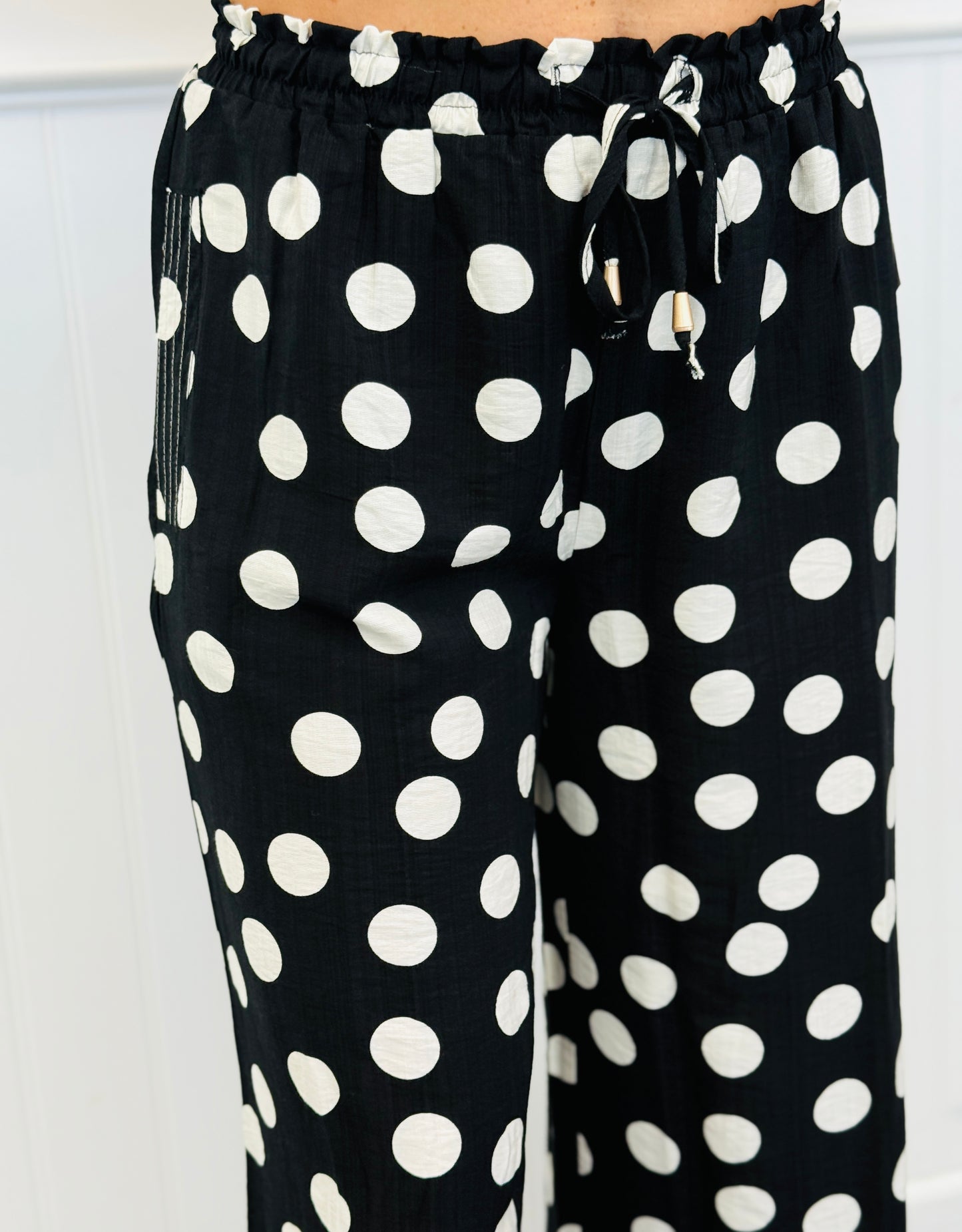 Polka Dot Wide Leg Pants (Reg & Plus)