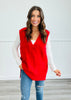 Luxe Red Sweater Vest (Reg)