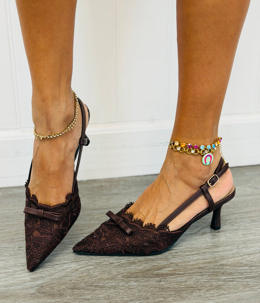 Brown After Hours Lace Heels