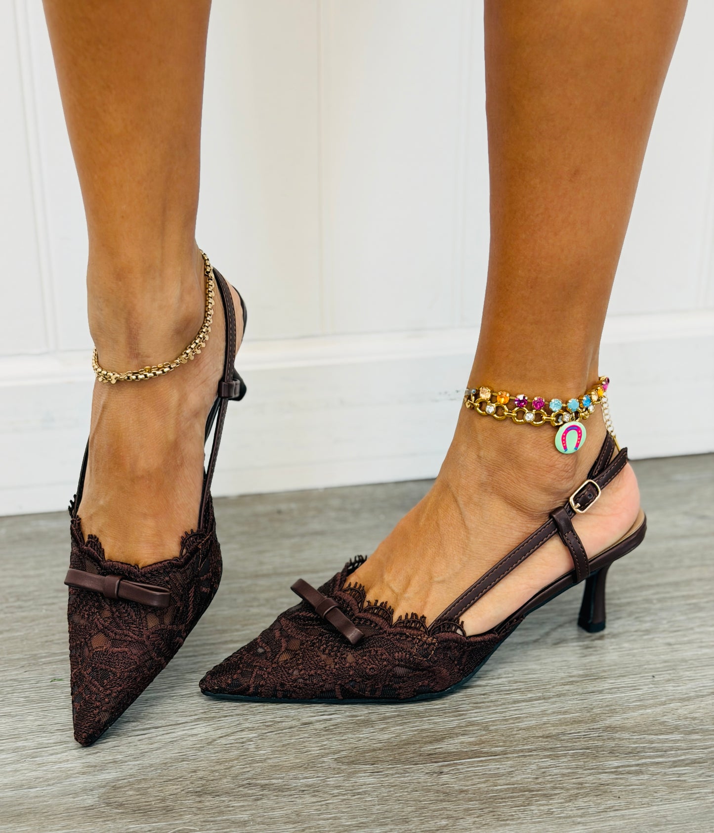Brown After Hours Lace Heels