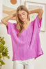 Andree Pleated V-Neck Blouse (Reg. and Plus) - 8 Colors