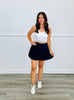 Navy Pleated Tennis Skort (Reg)