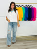 Grecian Drape Bubble Blouse (Reg.) - 7 Colors