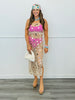 Beige Crochet Disc Sequin Maxi Dress (Reg.)