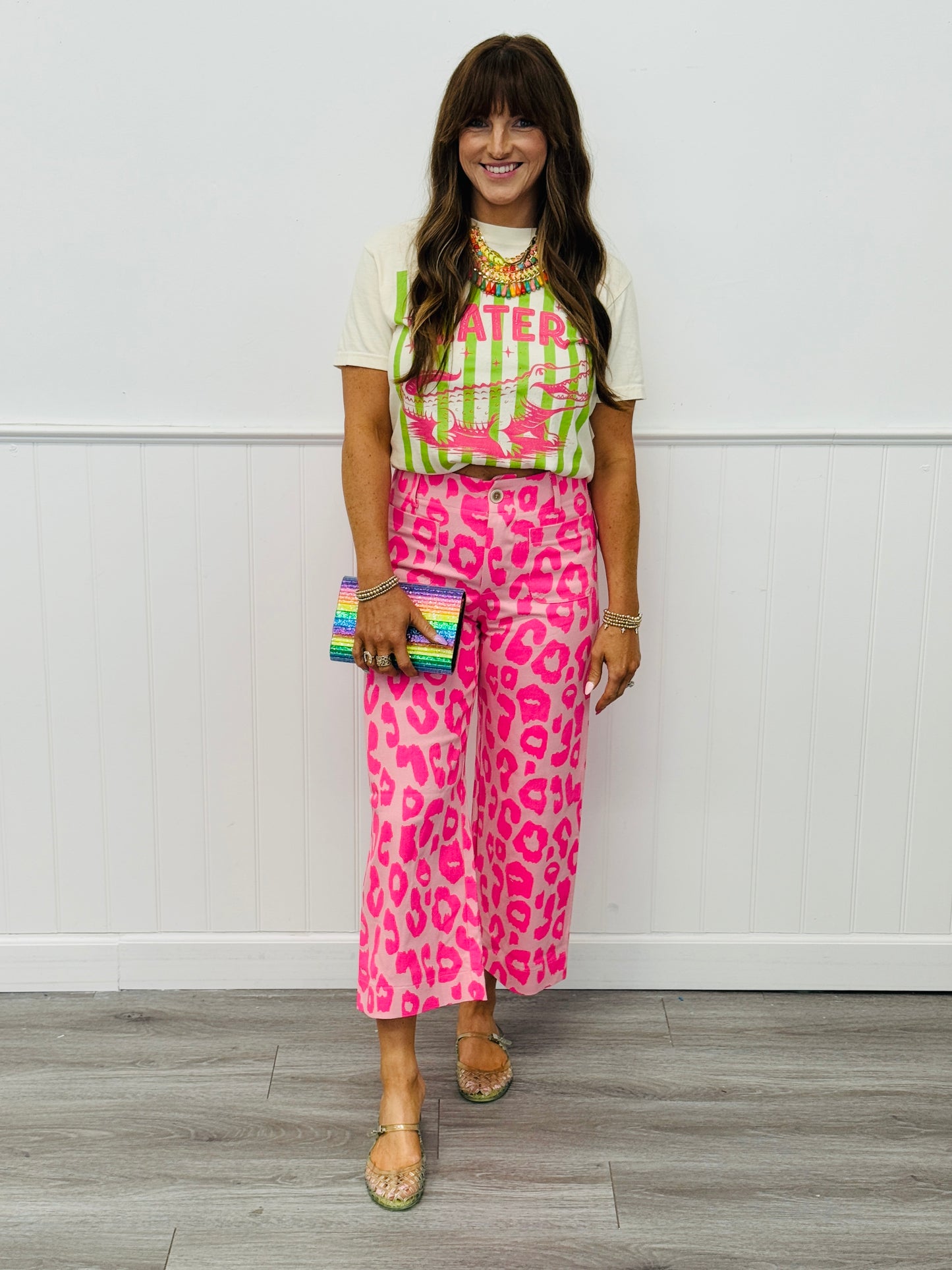 Neon Leopard Cropped Pants (Reg)-3 Colors