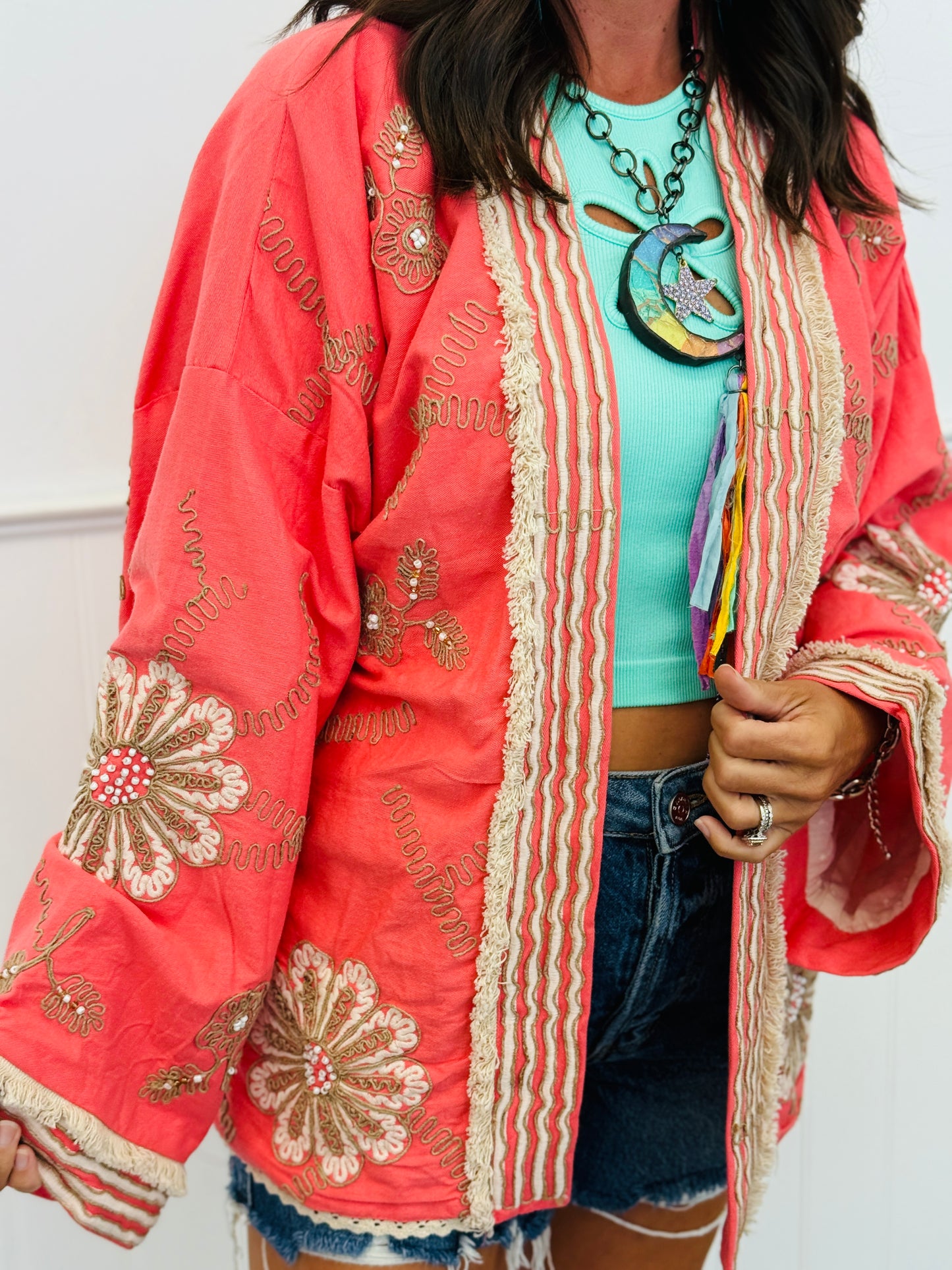POL Pink Multi Wrap Kimono Jacket (Reg.)