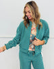 Teal Multi Striped Soft Knit Cardigan (Reg.)