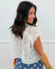 Lace Sheer Neck Tie Blouse (Reg.) - 2 Colors