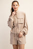 Crinkle Woven Jacket (Reg. and Plus) - 4 Colors