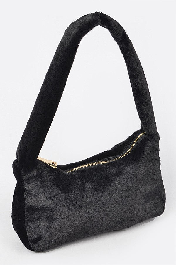 Faux Fur Shoulder Bag - 3 Colors