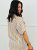 Pastel Sorbet Stripe Shirt & Shorts Set (Reg & Plus)