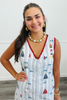 Queen Of Sparkles Striped Sequin Sailboat Tank Dress (Reg. and Plus)