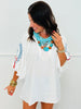 White Embroidered Puff Sleeves Blouse (Reg. and Plus)