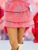 Red Gingham Tiered Ruffle Mini Skort (Reg. and Plus)