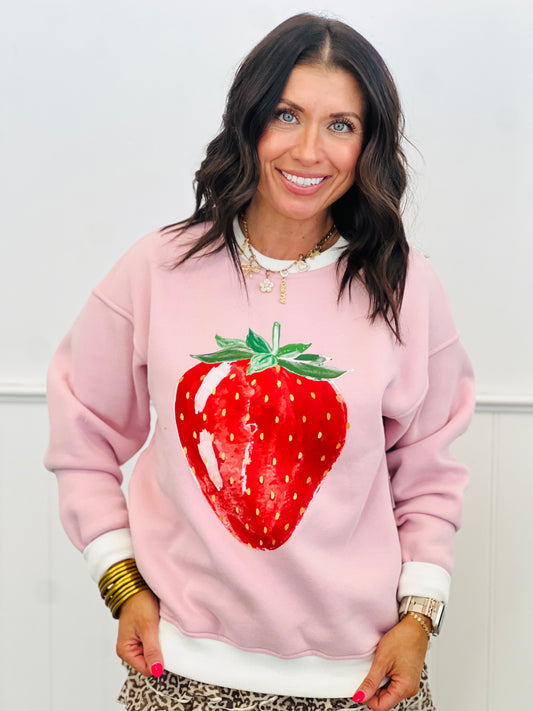 Pink Strawberry Sweatshirt (Reg.)