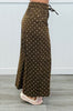 Brown Polka Dot Button Up Wide Leg Pants (Reg.)