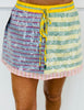 Queen Of Sparkles Multi Sequin Colorblock & Stripe Skort (Reg. and Plus)