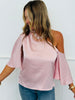 Off Shoulder Cape Top (Reg.)-2 Colors
