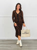 Flocked Leopard Mesh Maxi Skirt (Reg.)