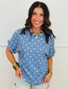 Polka Dot Curly Rib Knit Top (Reg.) - 6 Colors