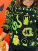 Queen Of Sparkles Black & Green Halloween Icon Sweatshirt (Reg. and Plus)