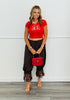 Satin Puff Capri Lounge Pants (Reg & Plus) - 2 Colors