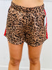 Leopard Side Stripe Satin Shorts (Reg.)