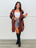 Brown Oversized Yin Yang Cardigan (Reg & Plus)