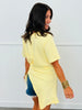 Butter Yellow Wrap Side Tie Top (Reg.)