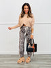 Leopard Crochet Lace Side Stripe Pants (Reg & Plus)