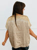 Metallic Floral Jacquard Satin Blouse (Reg. and Plus)