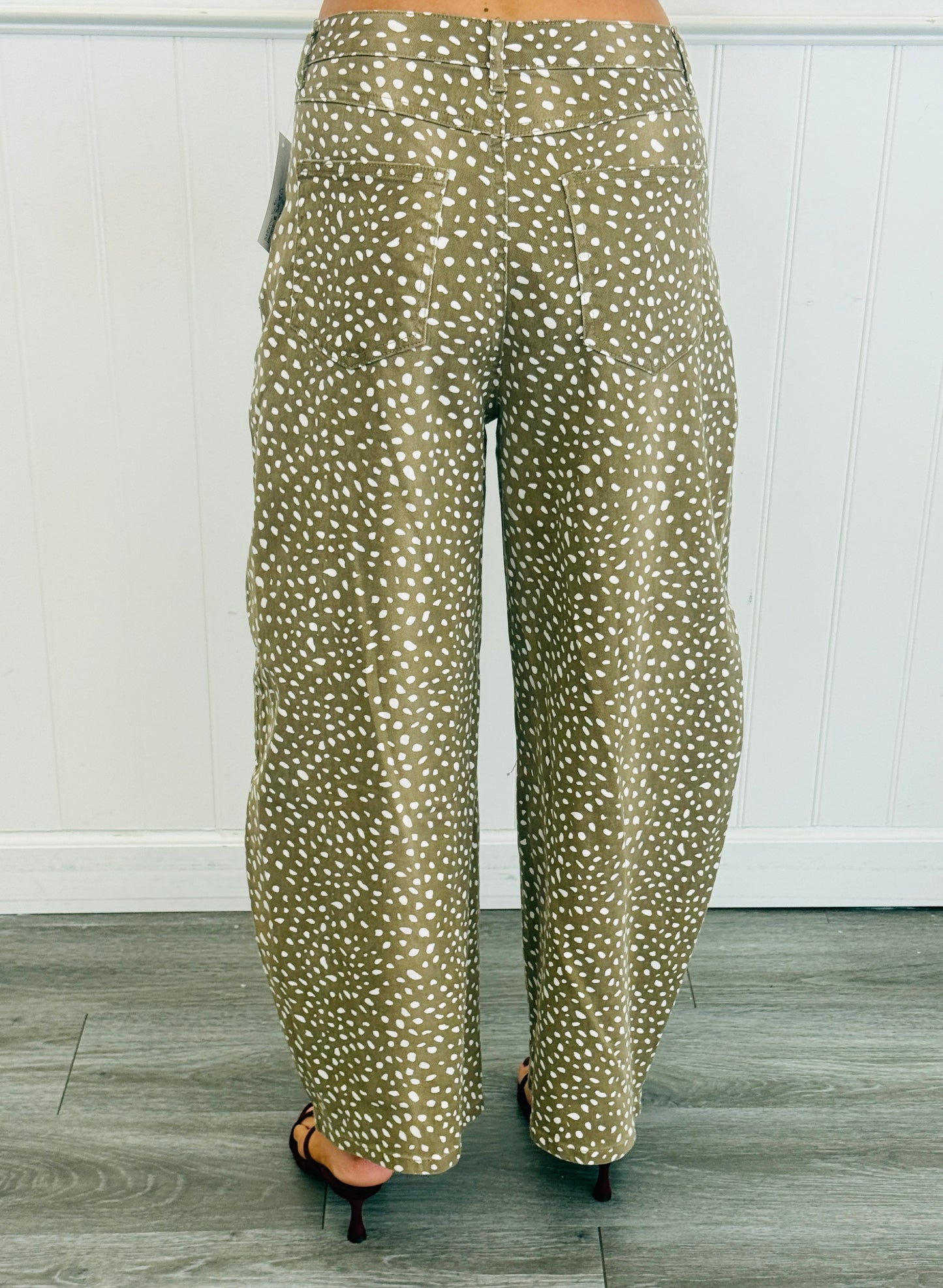 Beige Spotted Barrel Pants (Reg.)