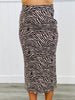 Zebra Print Midi Skirt (Reg & Plus)-2 Colors