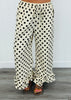 Cream/Black Ruffled Hem Polka Dot Pants (Reg.)