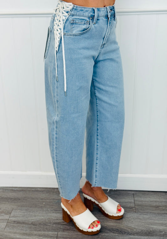 Risen Lacey Lace Up Slouchy Jeans (Reg.)