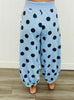 Lt Blue/Navy Polka Dot Balloon Pants (Reg. and Plus)