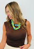 Off Shoulder Asymmetric Neck Top (Reg.)-4 Colors