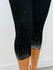 Black Rhinestone Capri Leggings (Reg. and Plus)