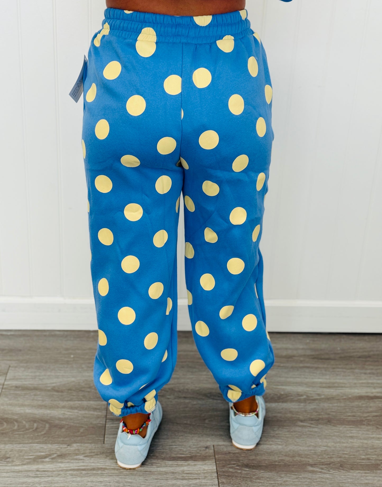 Blue/Yellow Polka Dot Jogger Sweatpants (Reg.)
