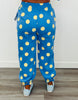 Blue/Yellow Polka Dot Jogger Sweatpants (Reg.)