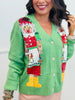 Queen Of Sparkles Green Mrs. Clause Button Up Cardigan (Reg. & Plus)