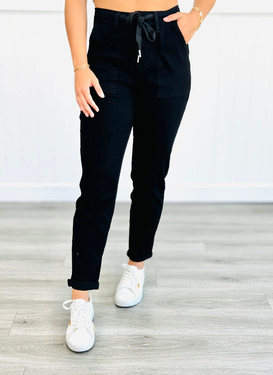 Judy Blue On The Go Black Joggers (Reg & Plus)