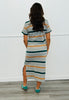 Grey Multi Striped Maxi Dress (Reg.)
