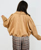 Camel Suede Bomber Jacket (Reg)