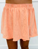 Orange Slub Cotton Jersey Shorts & Tee Set (Reg.)