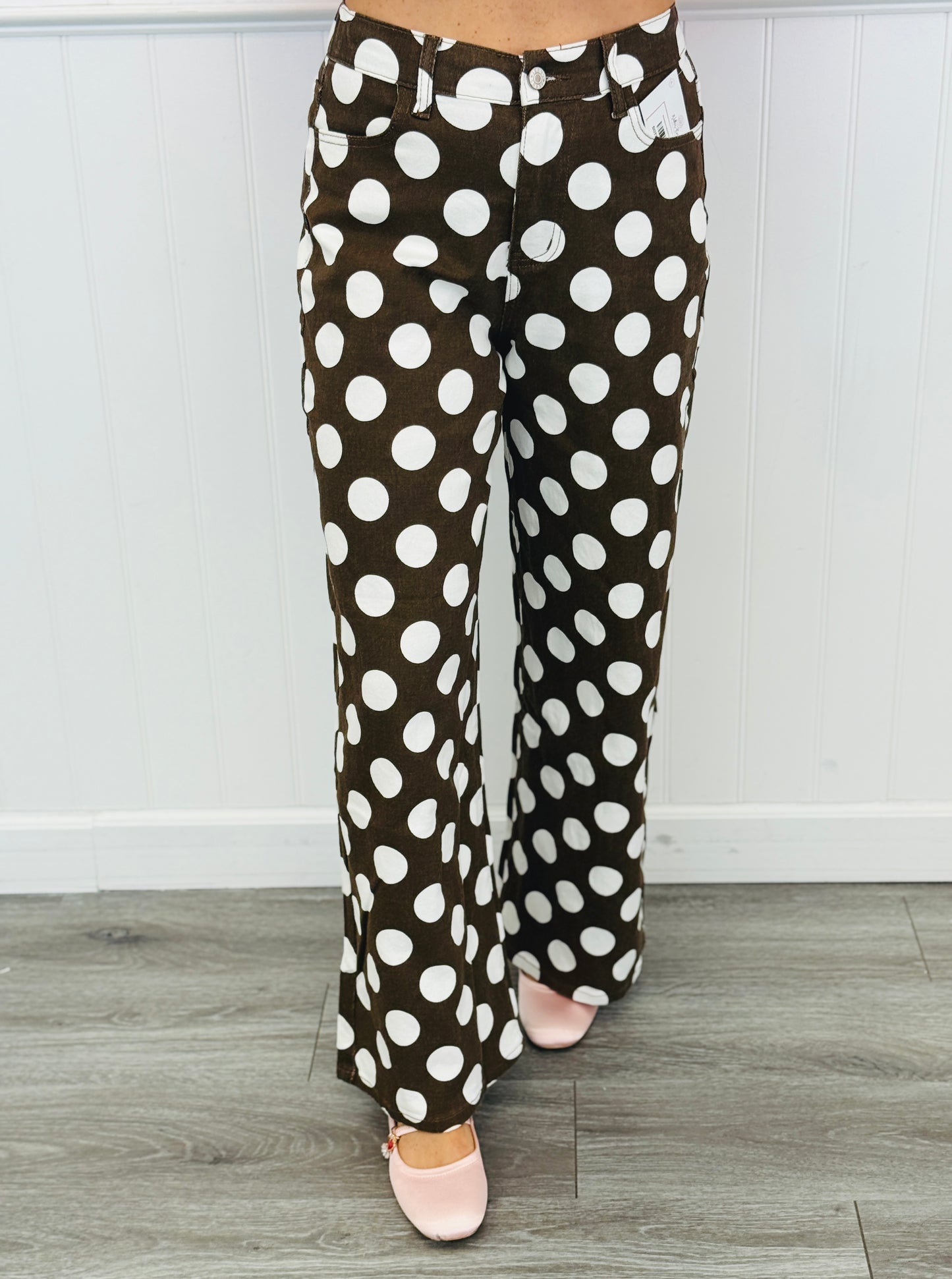 Brown/Ivory Polka Dot Pants (Reg & Plus)