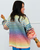 Rainbow Striped Long Sleeve Cardigan (Reg.)