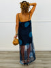 Navy Polka Dot Sheer Overlay Midi Dress (Reg.)